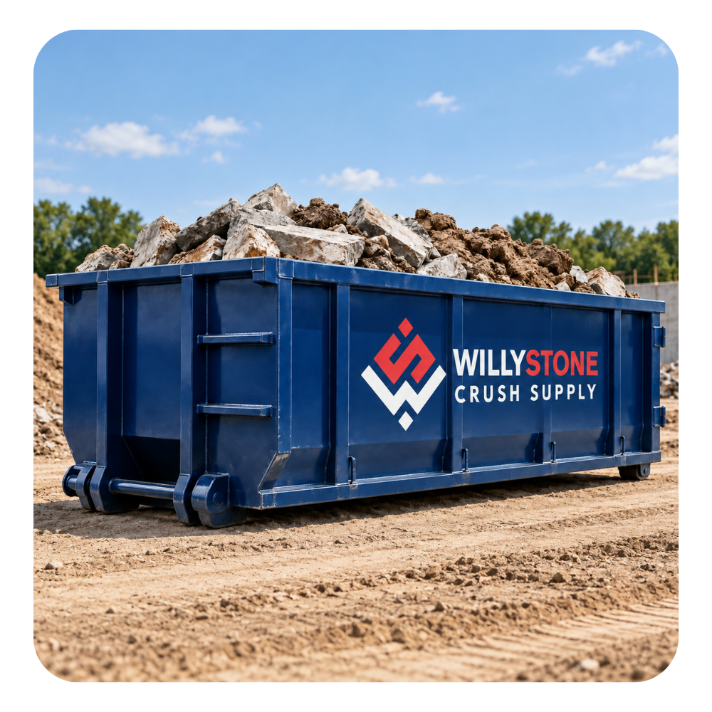 Dumpster services for concrete and dirt projects
